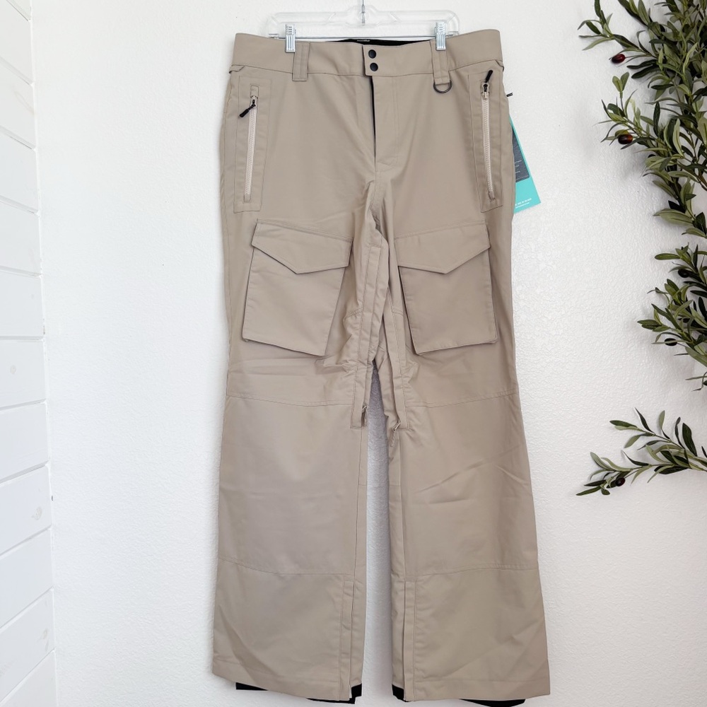 Neff Gnargo Cargo Snowboard Ski Pants Tan XL NWT